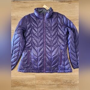 NWT Eddie Bauer Women’s XL Packable Light 700 Down Puffer Jacket Leaf Quilted